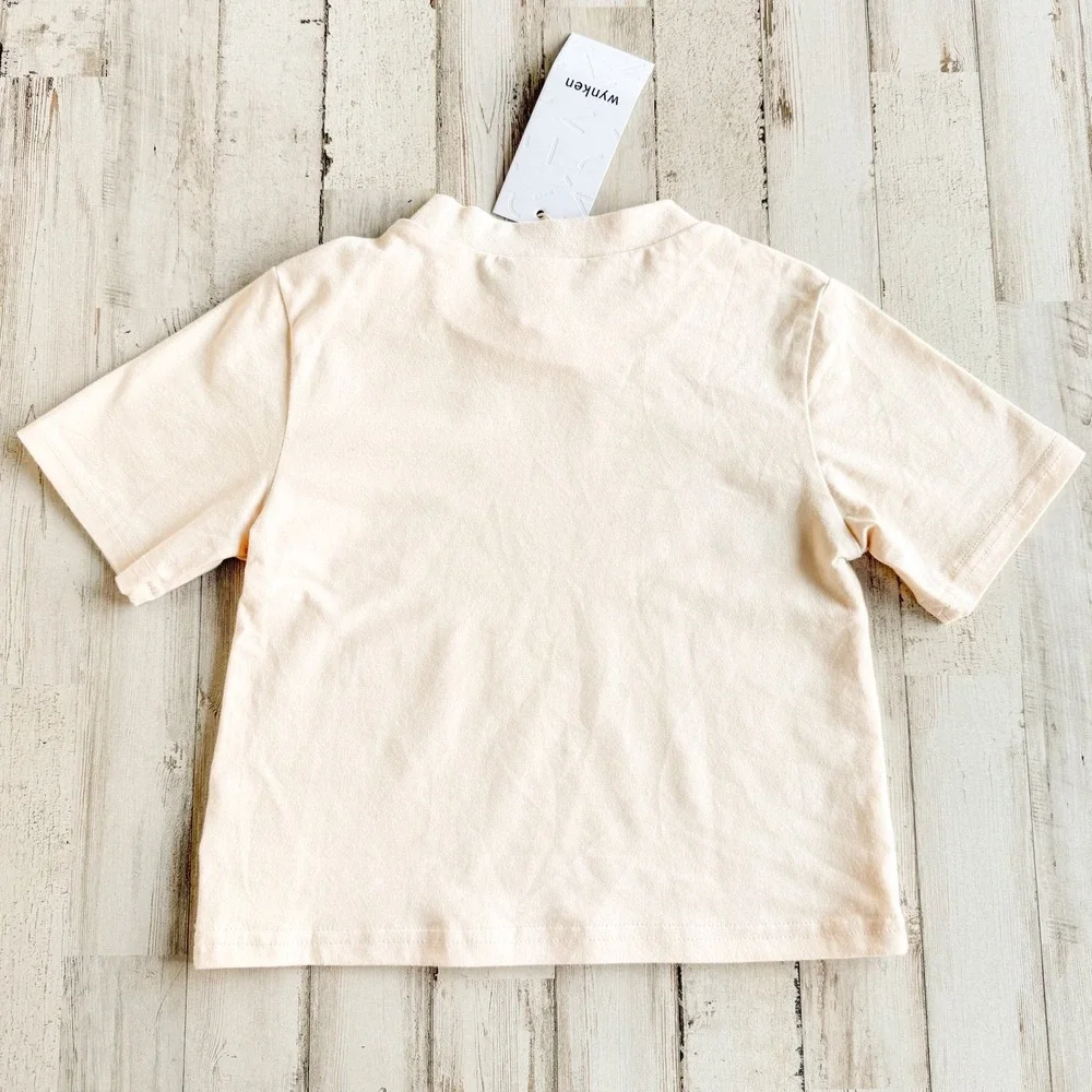 NWT Wynken Graphic Logo Tee Cream Short Sleeve Cotton Baby T-Shirt 1Y (12 mos)